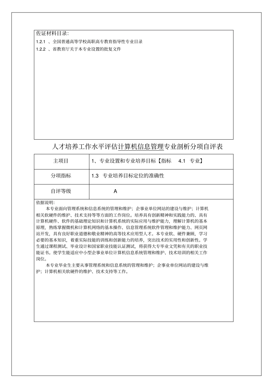 计算机信息专业剖析分项自评报告_第3页