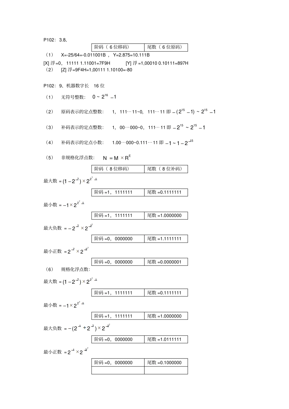 计算机组成原理与系统结构课后作业答案包健_冯建文章复嘉版_第2页