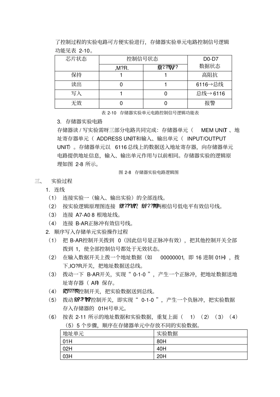 计算机组成原理试验五存储器读写试验_第2页