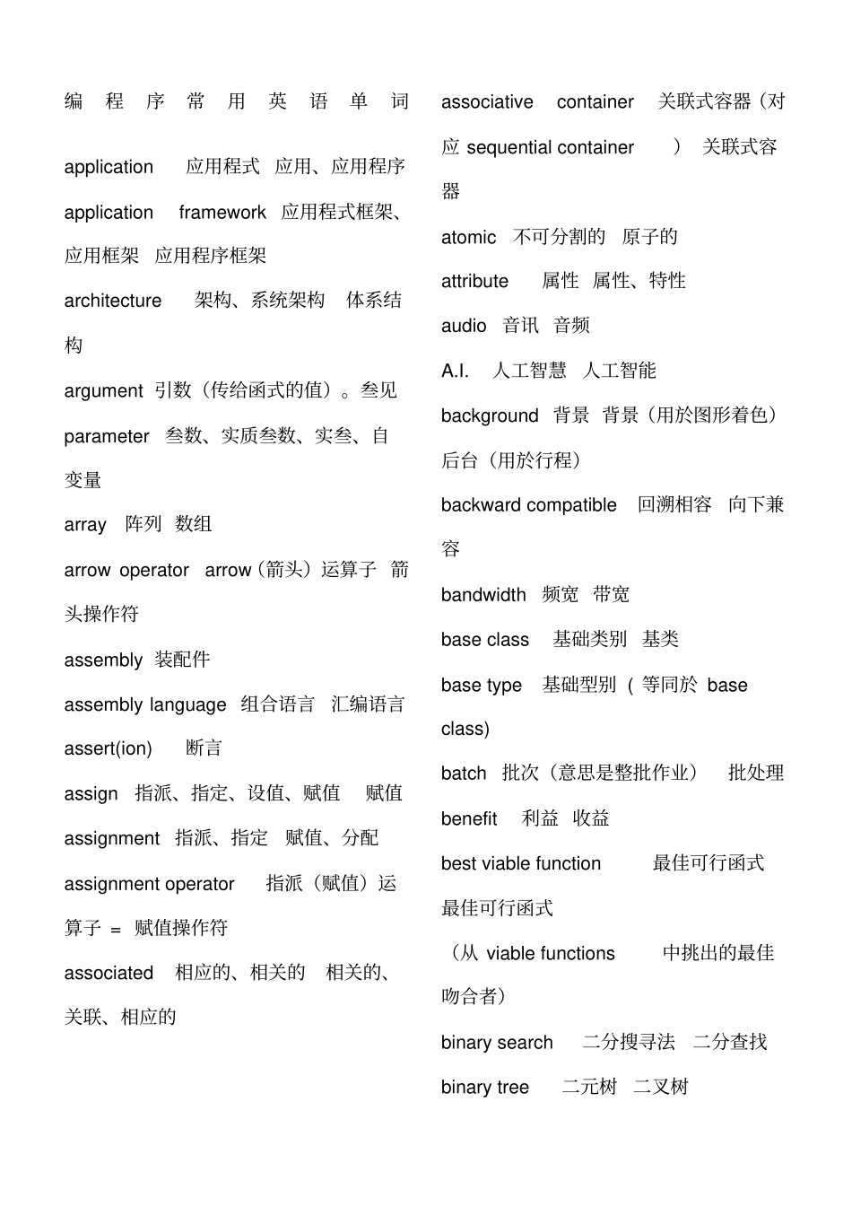 计算机编程常用英语单词_第1页