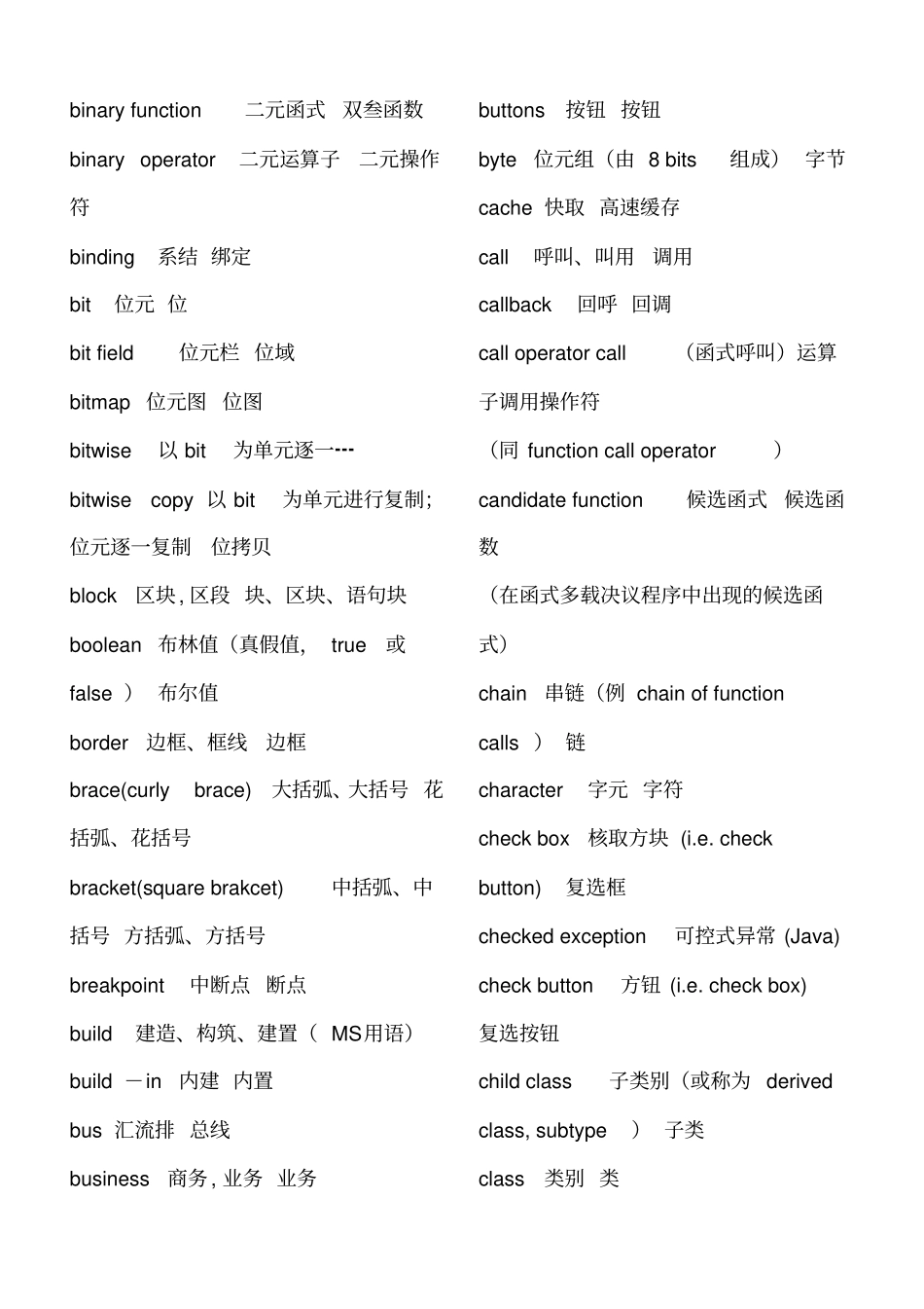 计算机编程常用英语单词_第2页
