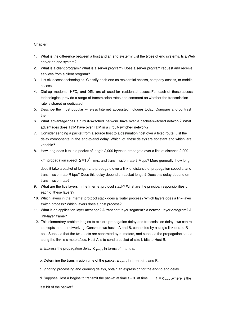 计算机网络原理习题讲解_第1页