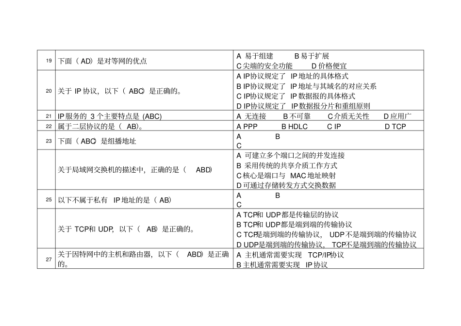计算机网络技术题库—多项选择题_第3页