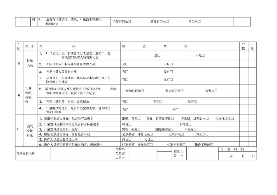计量工作检查表_第3页