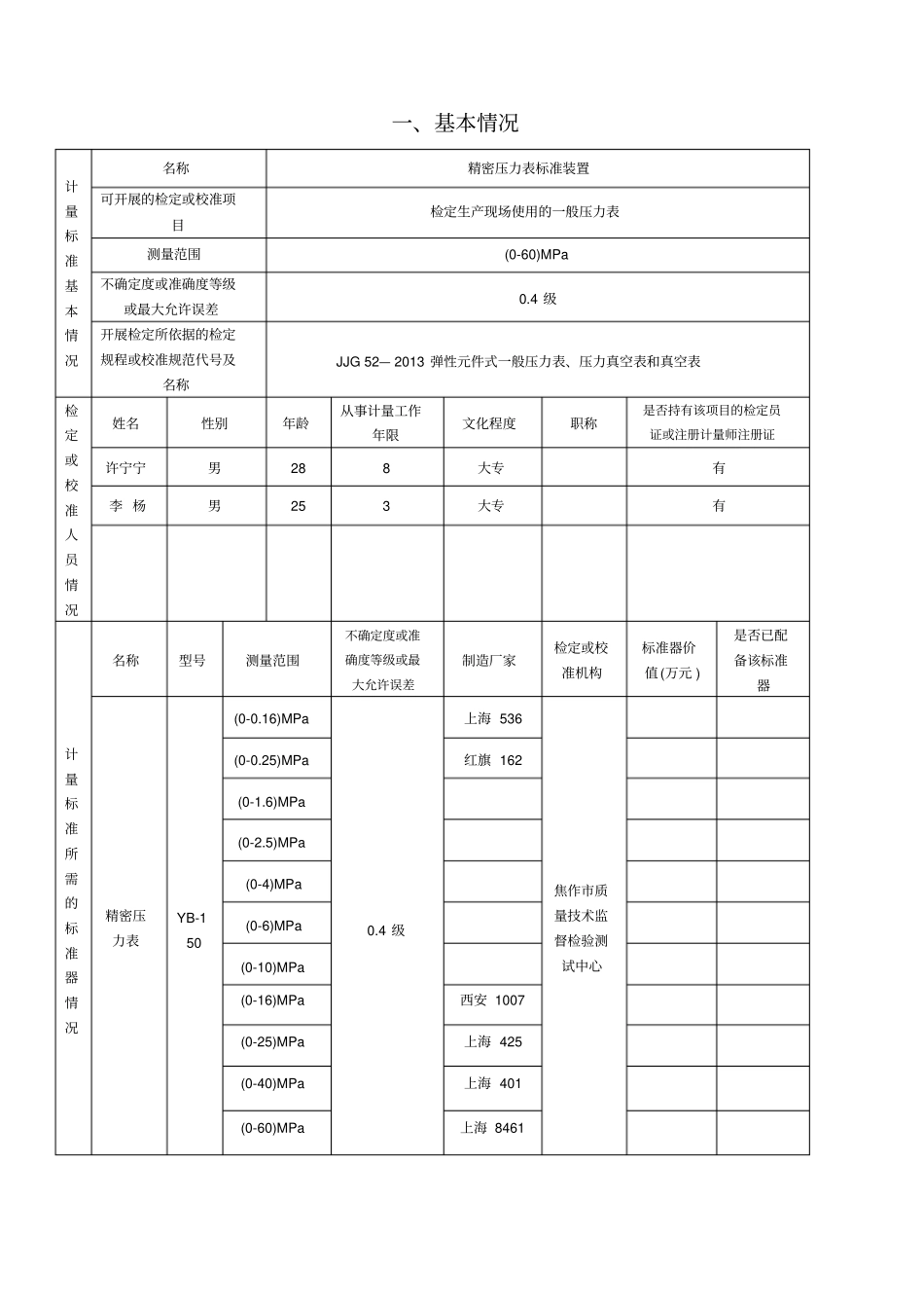 计量标准建标可行性报告_第2页