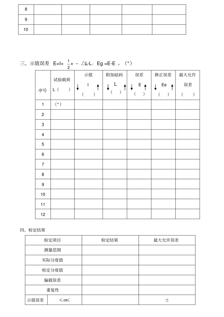 计量检定电子天平检定记录_第2页