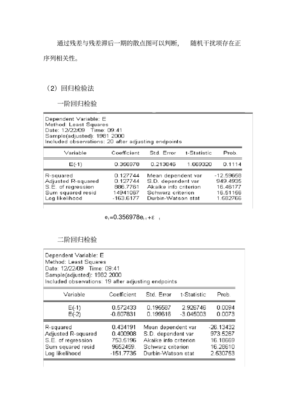 计量经济学自相关性检验试验报告_第3页