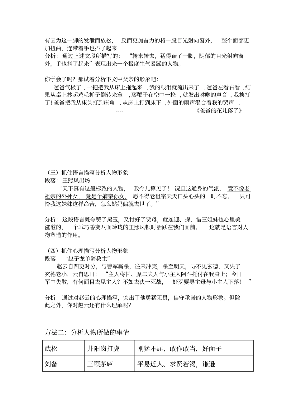 记叙文阅读之分析人物形象_第2页