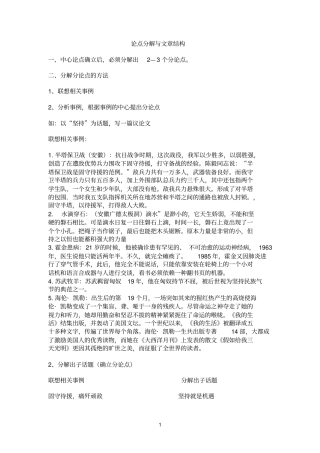 论点分解与文章结构