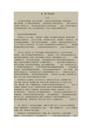 论美的本质王东岳汇总