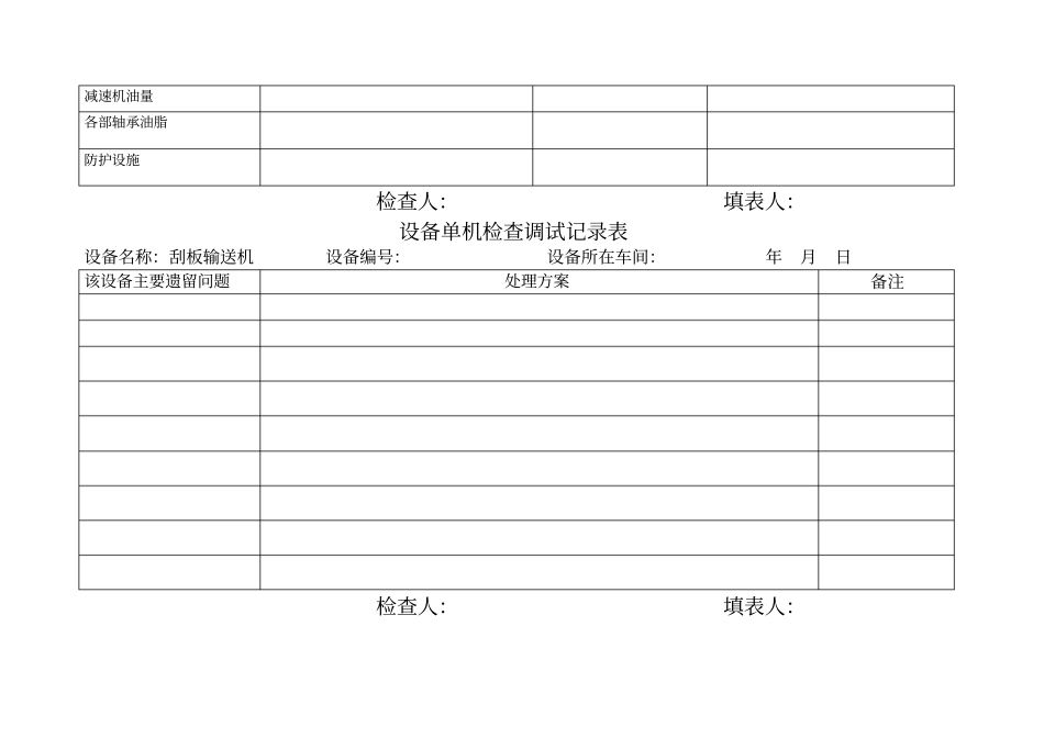 设备单机检查调试记录表40_第3页