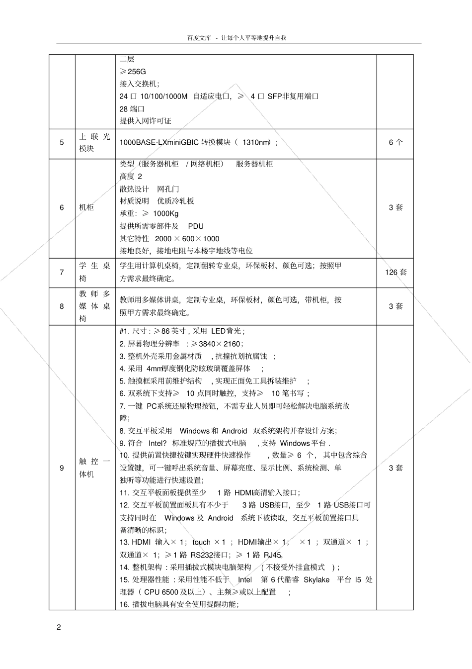 设备和技术需求一览表_第2页