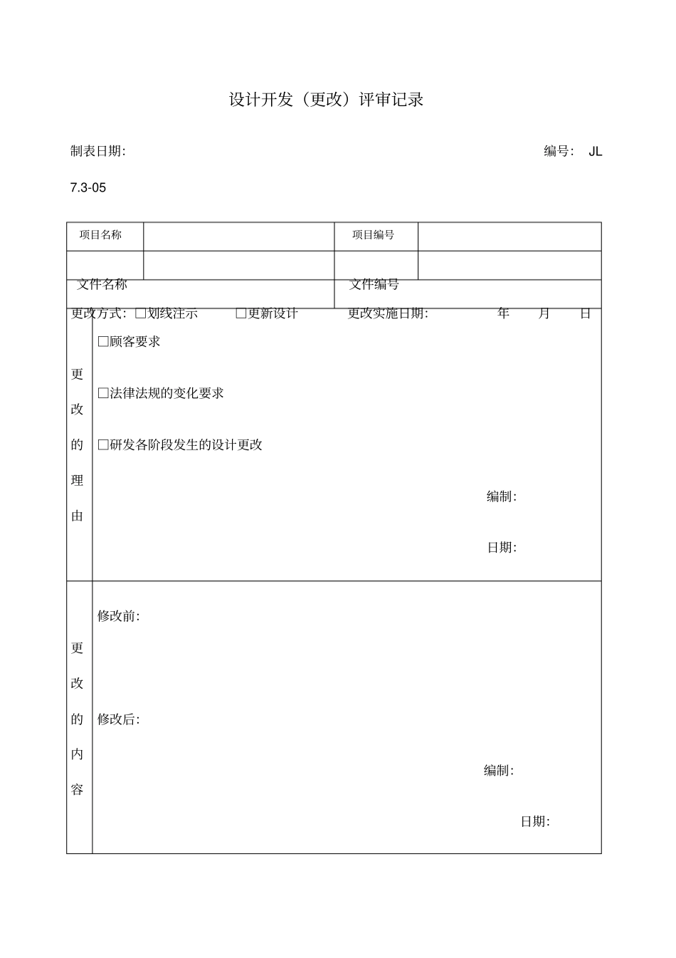 设计开发更改评审记录_第1页