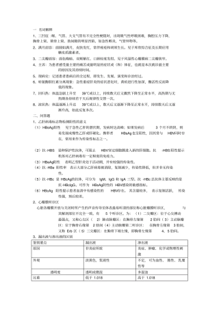 诊断学重点及答案