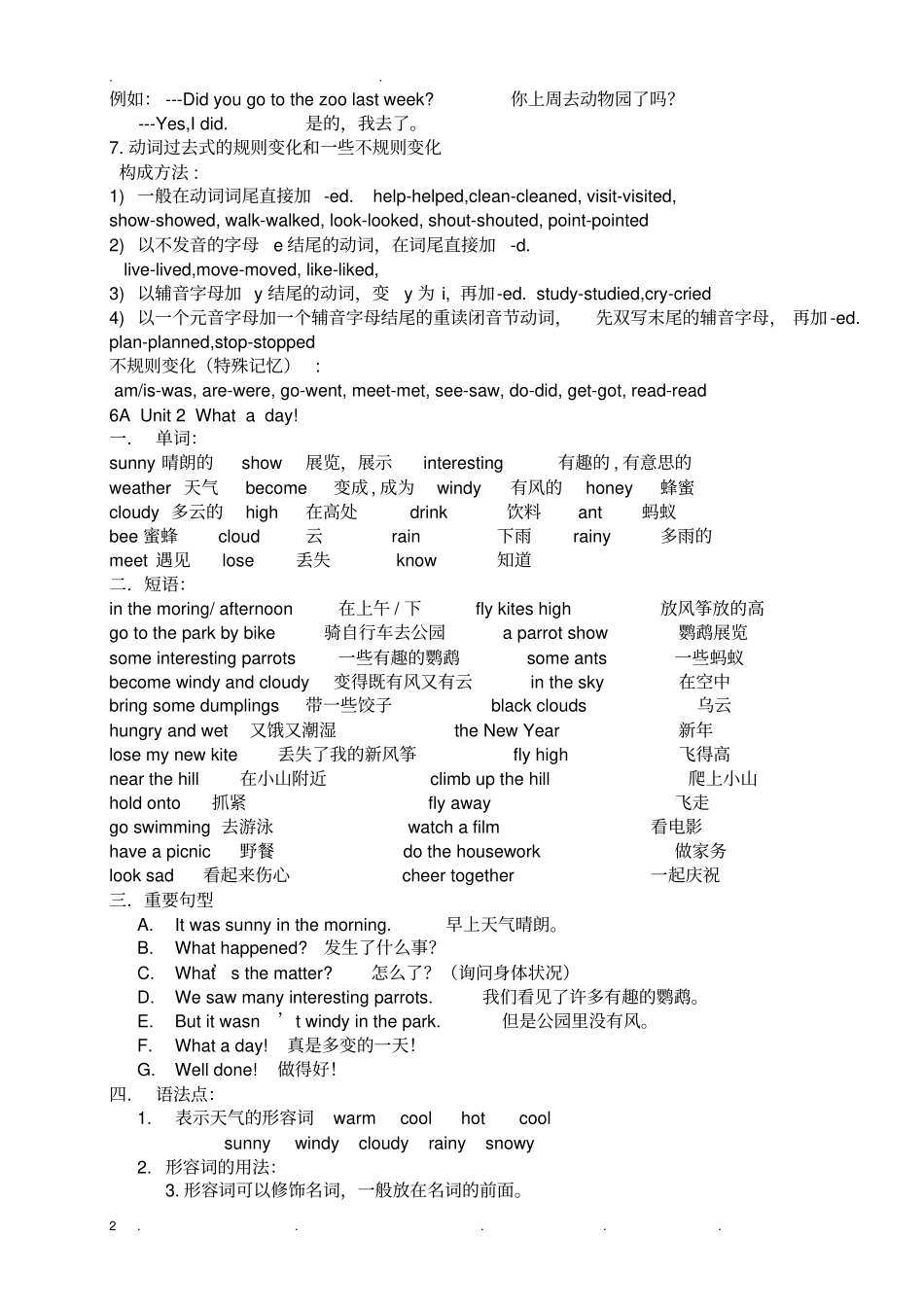 译林六年级英语上册知识点汇总43159良心出品必属精品_第2页