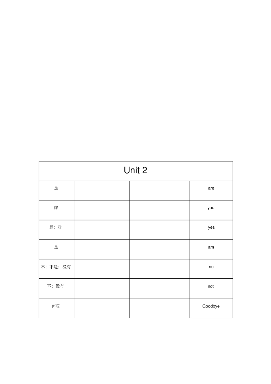 译林版三年级上英语单词默写表_第2页