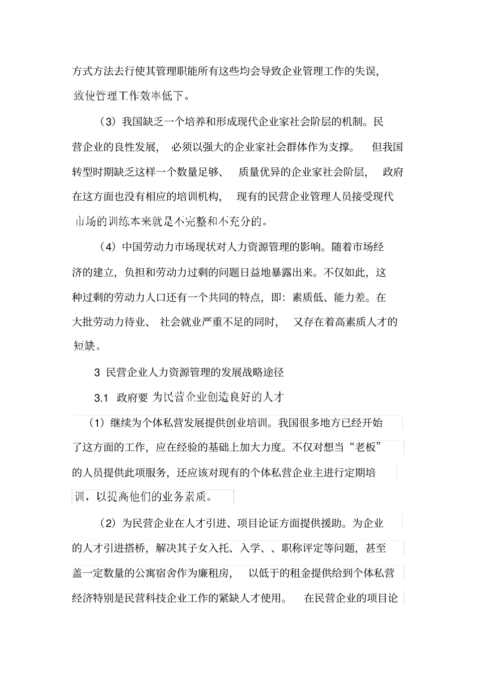 试论民营企业的人力资源现状发展途径_第3页