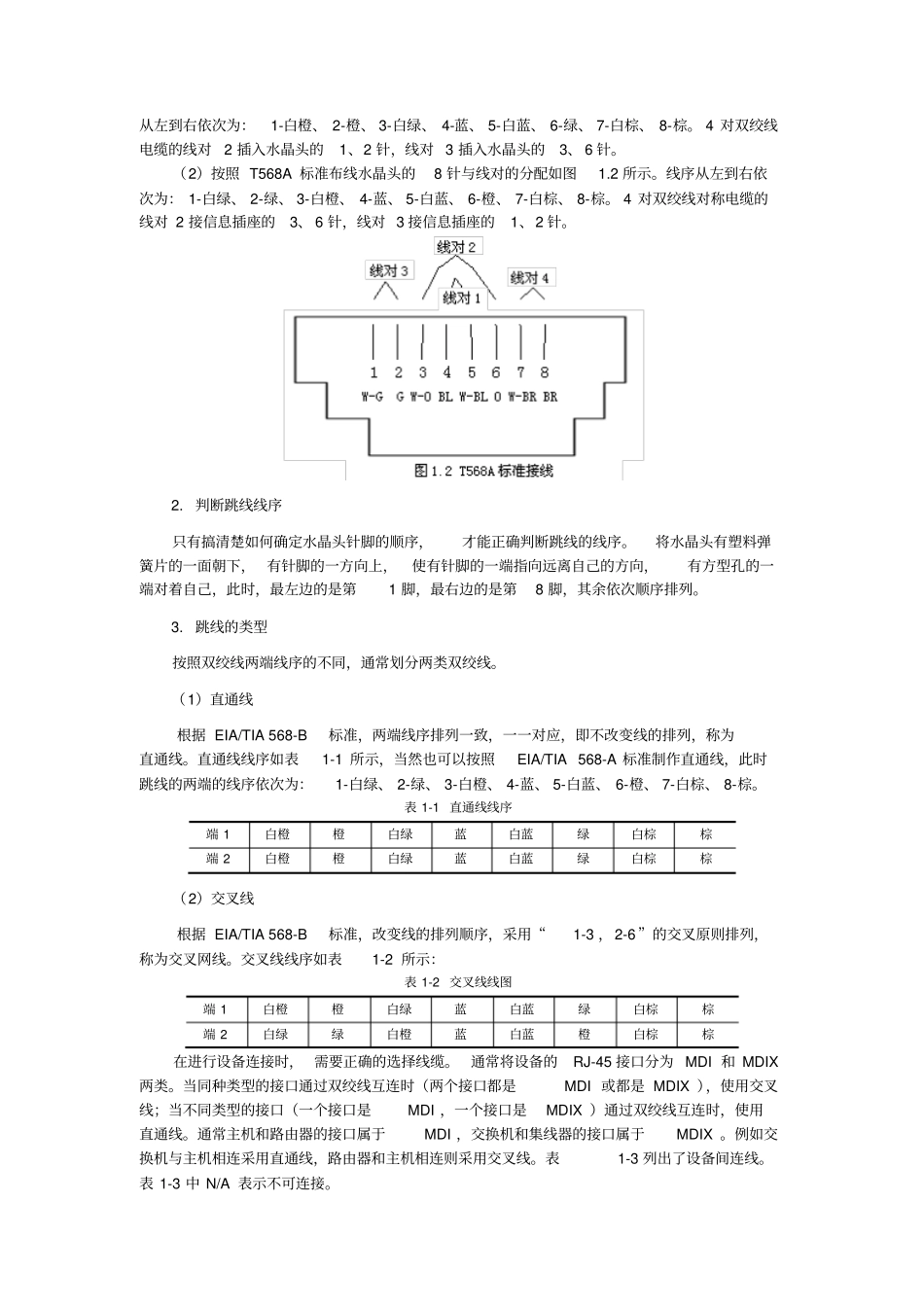 试验1双绞线的制作与模块的压制重点讲义资料_第2页