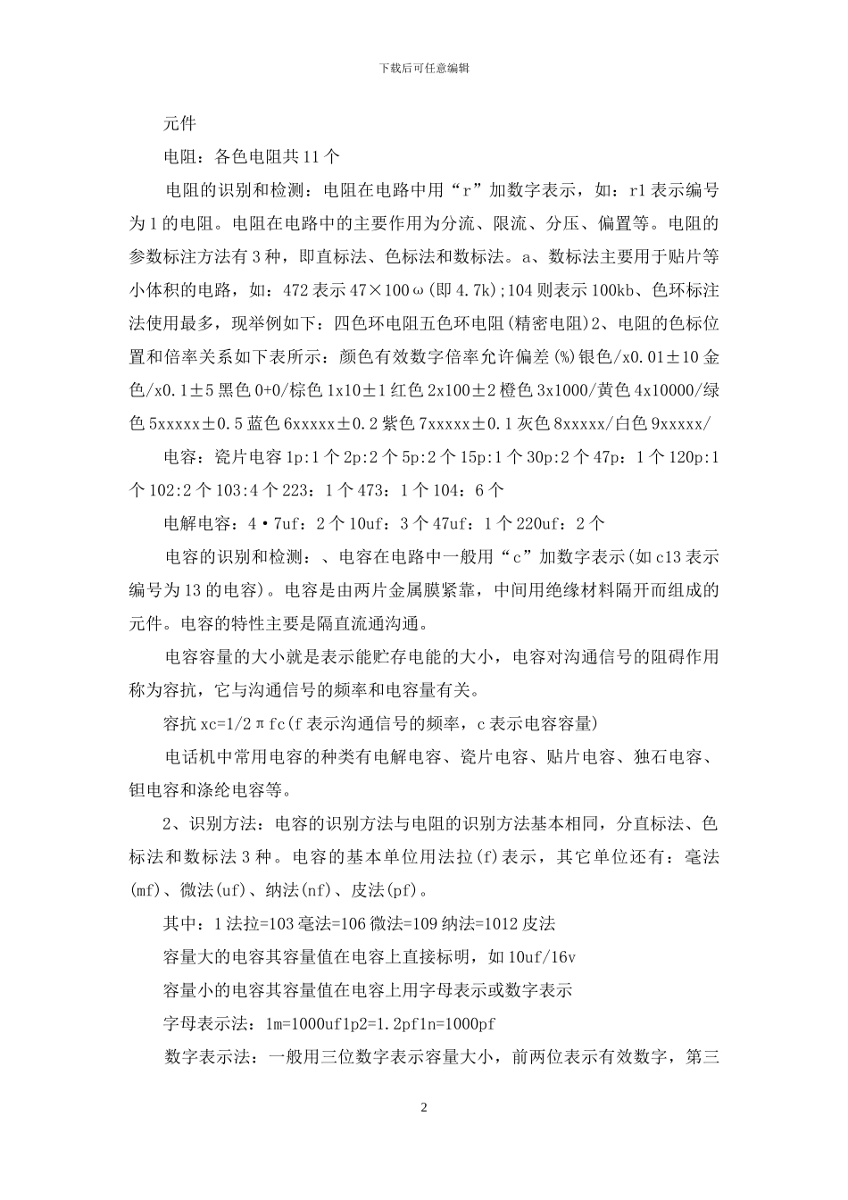 关于电子工艺实习报告模板集合6篇_第2页