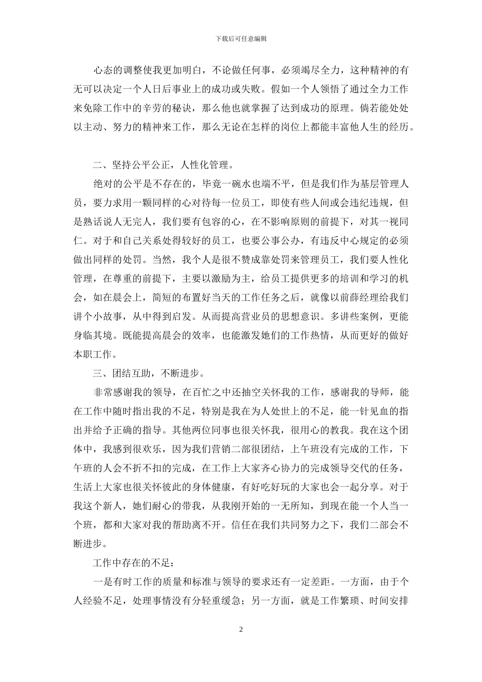 关于试用期工作总结范文汇编九篇_第2页