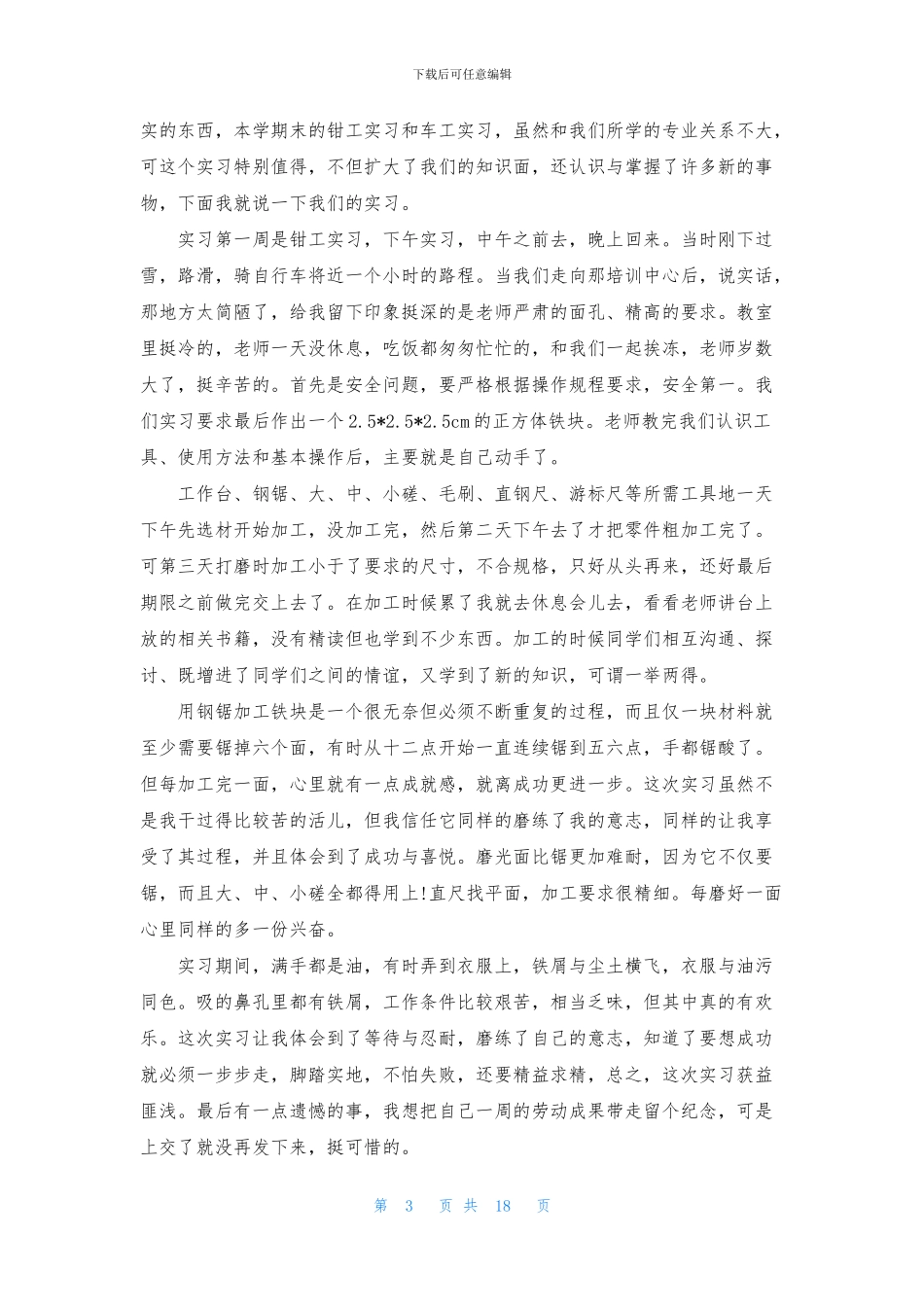 关于钳工实习报告范文九篇_第3页