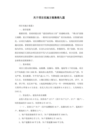 关于项目实施方案集锦九篇