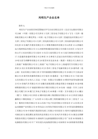 列明生产企业名单