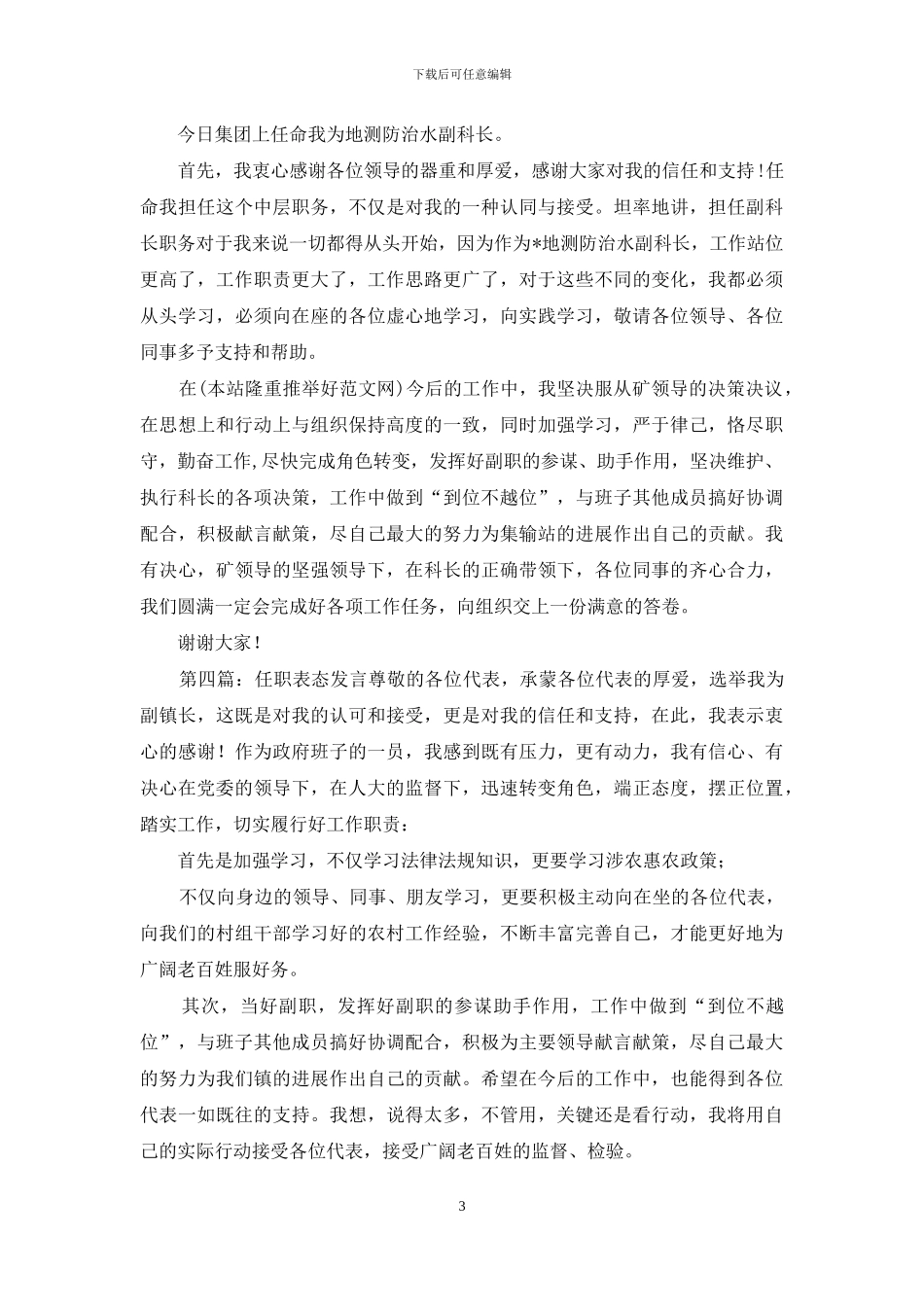 副总就职表态发言_第3页