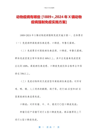 动物疫病有哪些