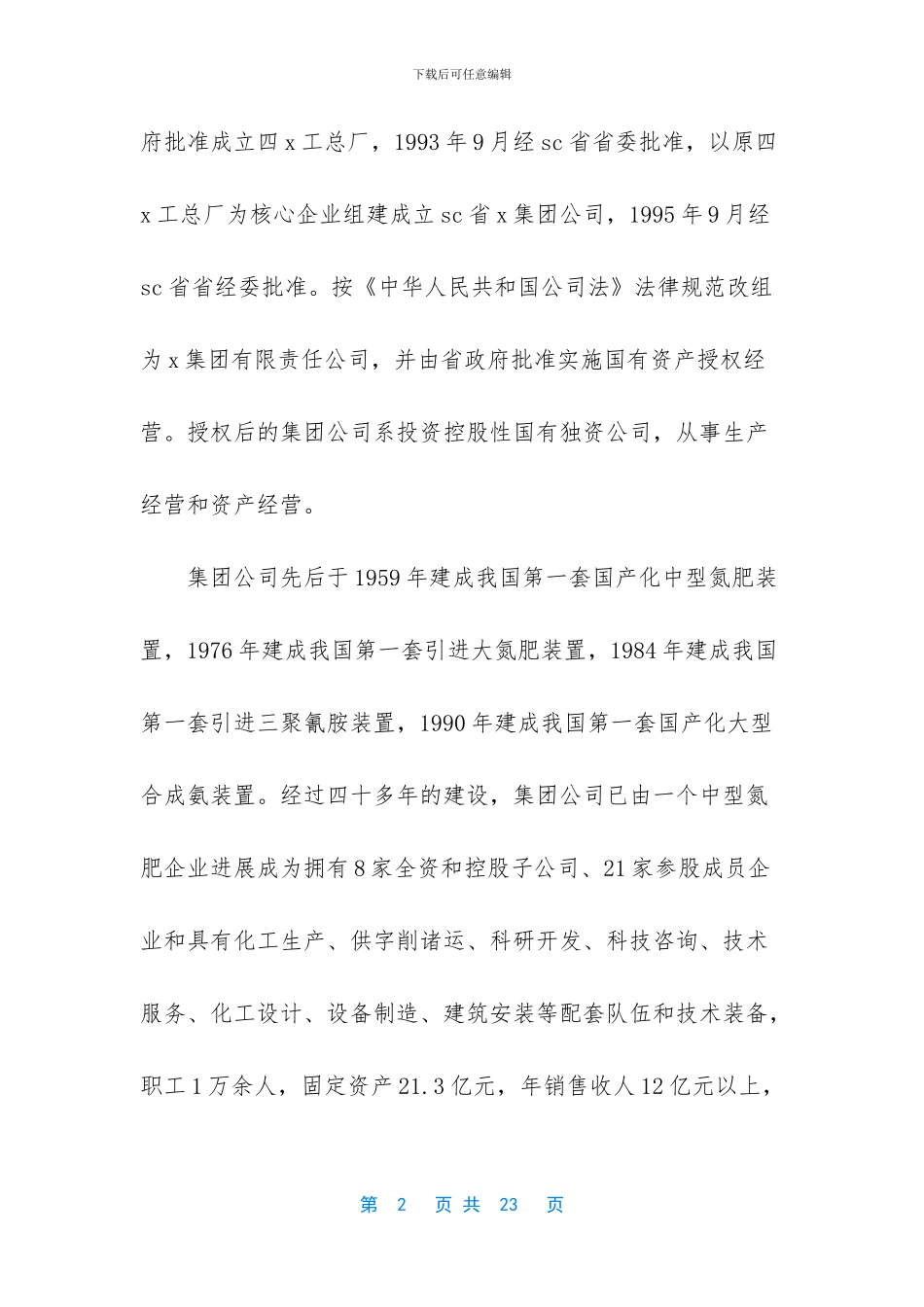 化工股份公司市场营销策划书_第2页