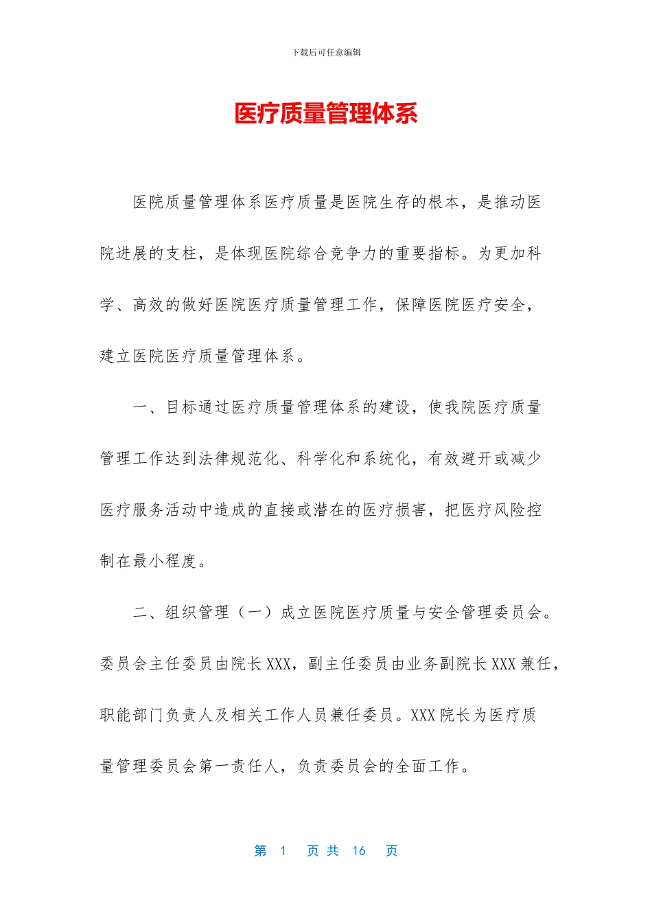 医疗质量管理体系_第1页