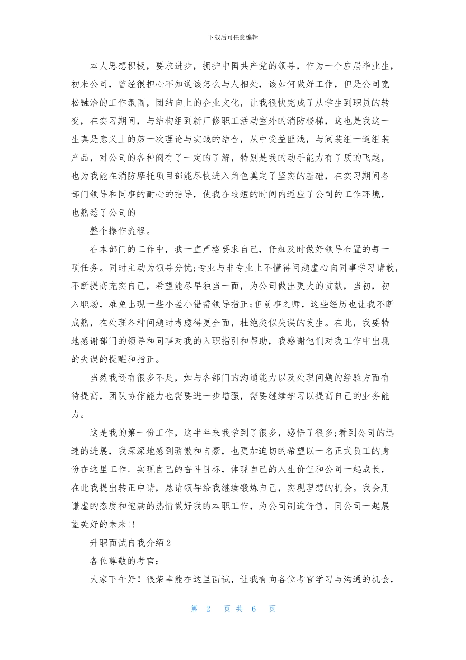 升职面试自我介绍_第2页