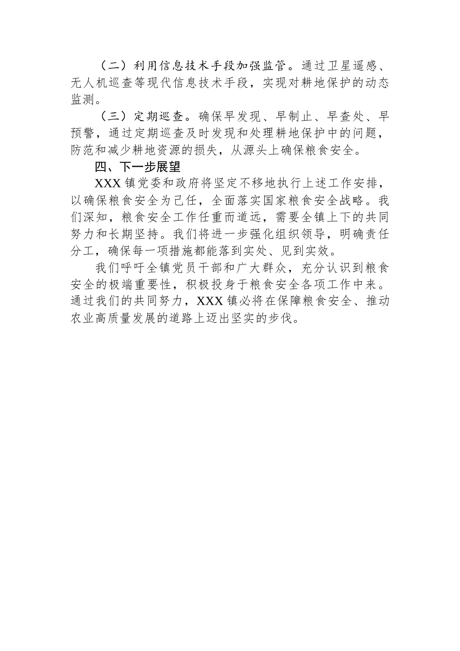 中共XXX镇党委关于粮食安全的工作安排_第3页