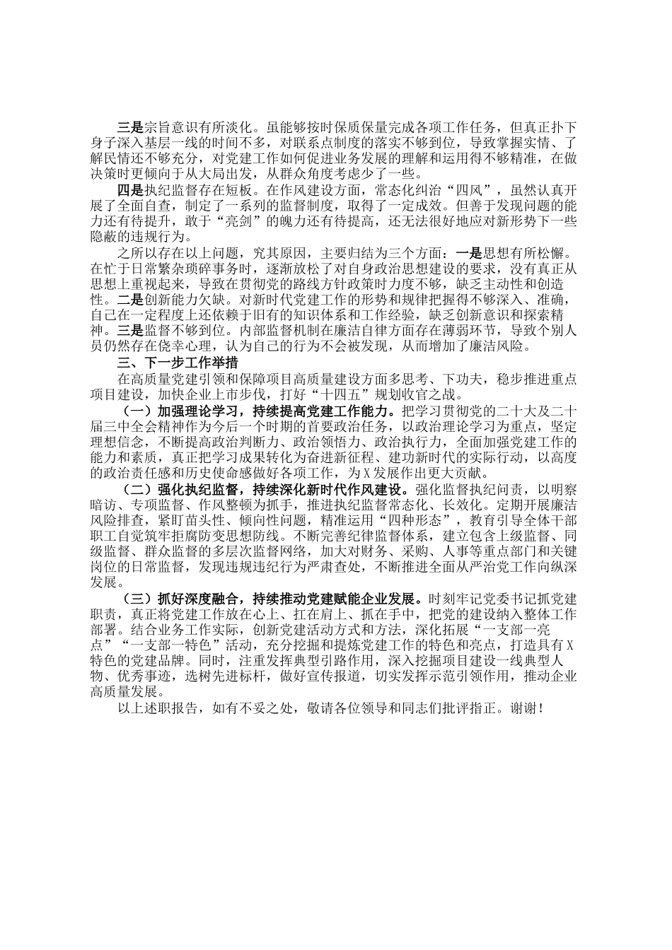 2024年国企党委书记抓基层党建工作述职报告_第2页