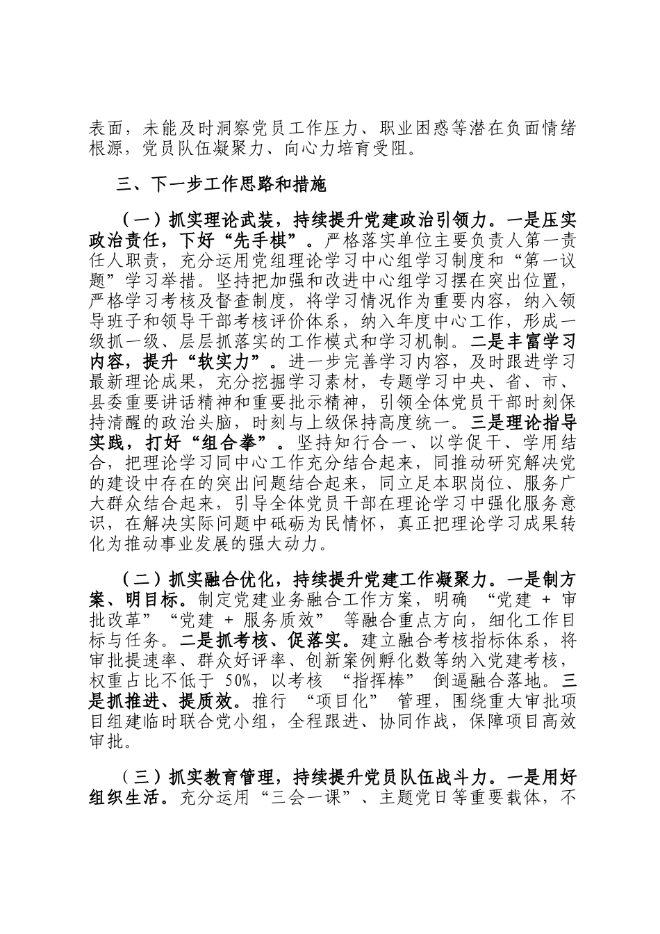 2024年审批局党组书记抓基层党建述职报告_第3页