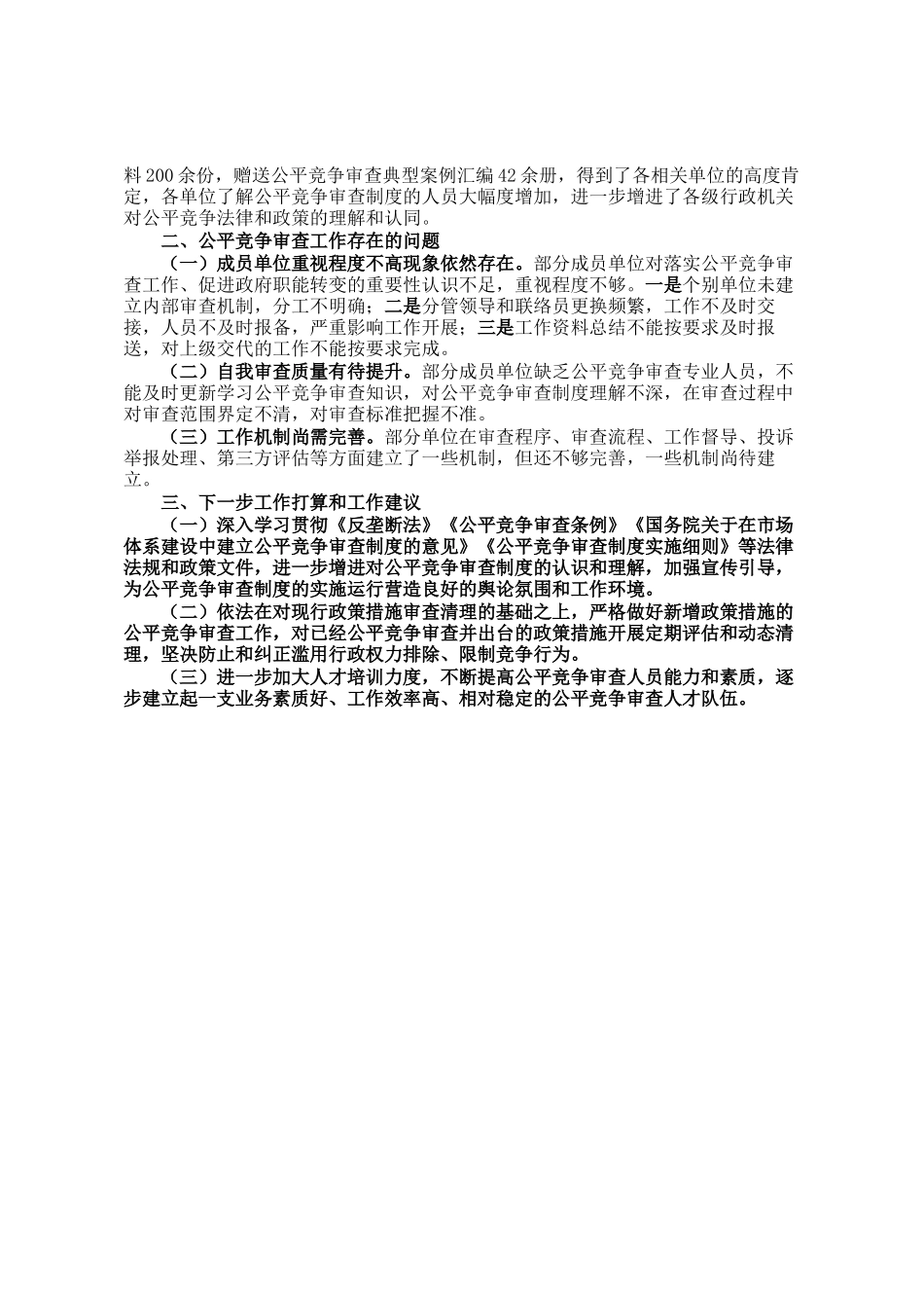 2024年市公平竞争审查工作总结_第2页