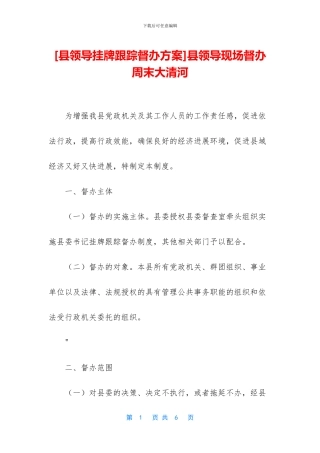 县领导现场督办周末大清河