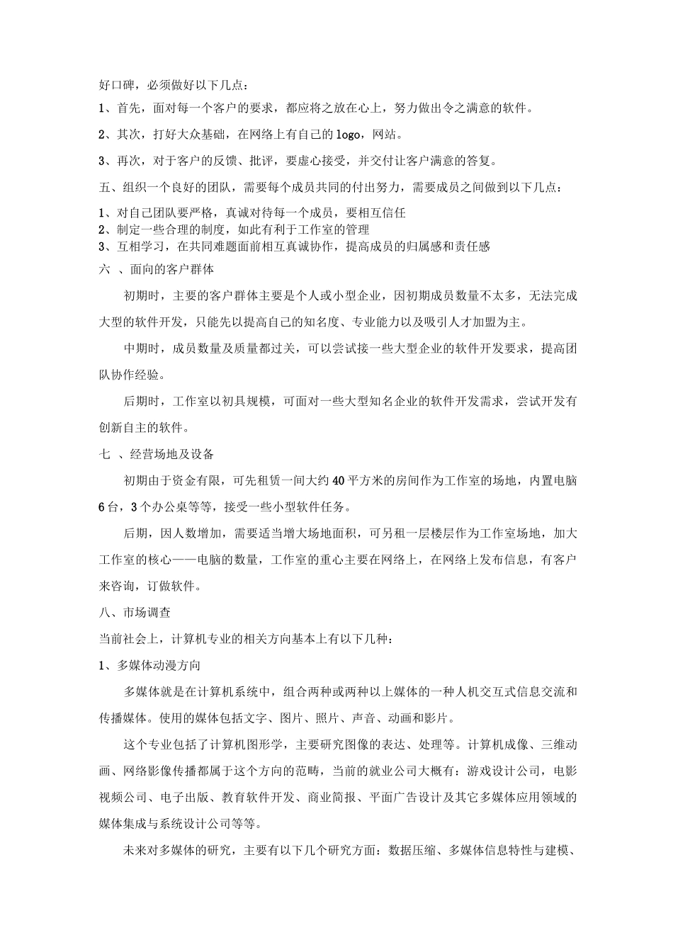 软件工作室创业计划_第2页