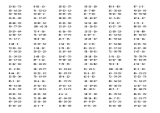 100以内连加连减口算题
