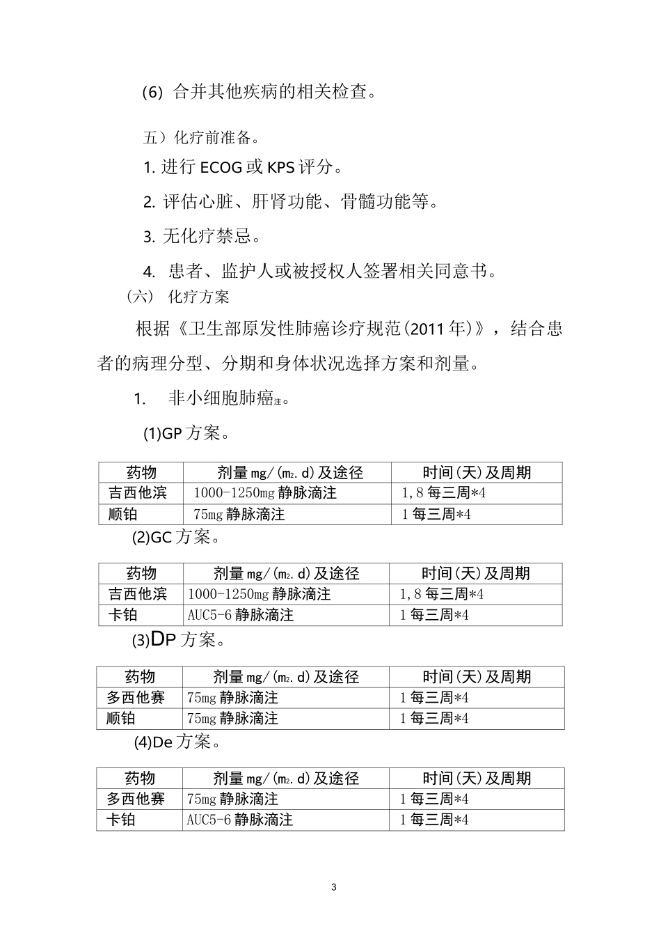 原发性肺癌内科治疗临床路径_第3页