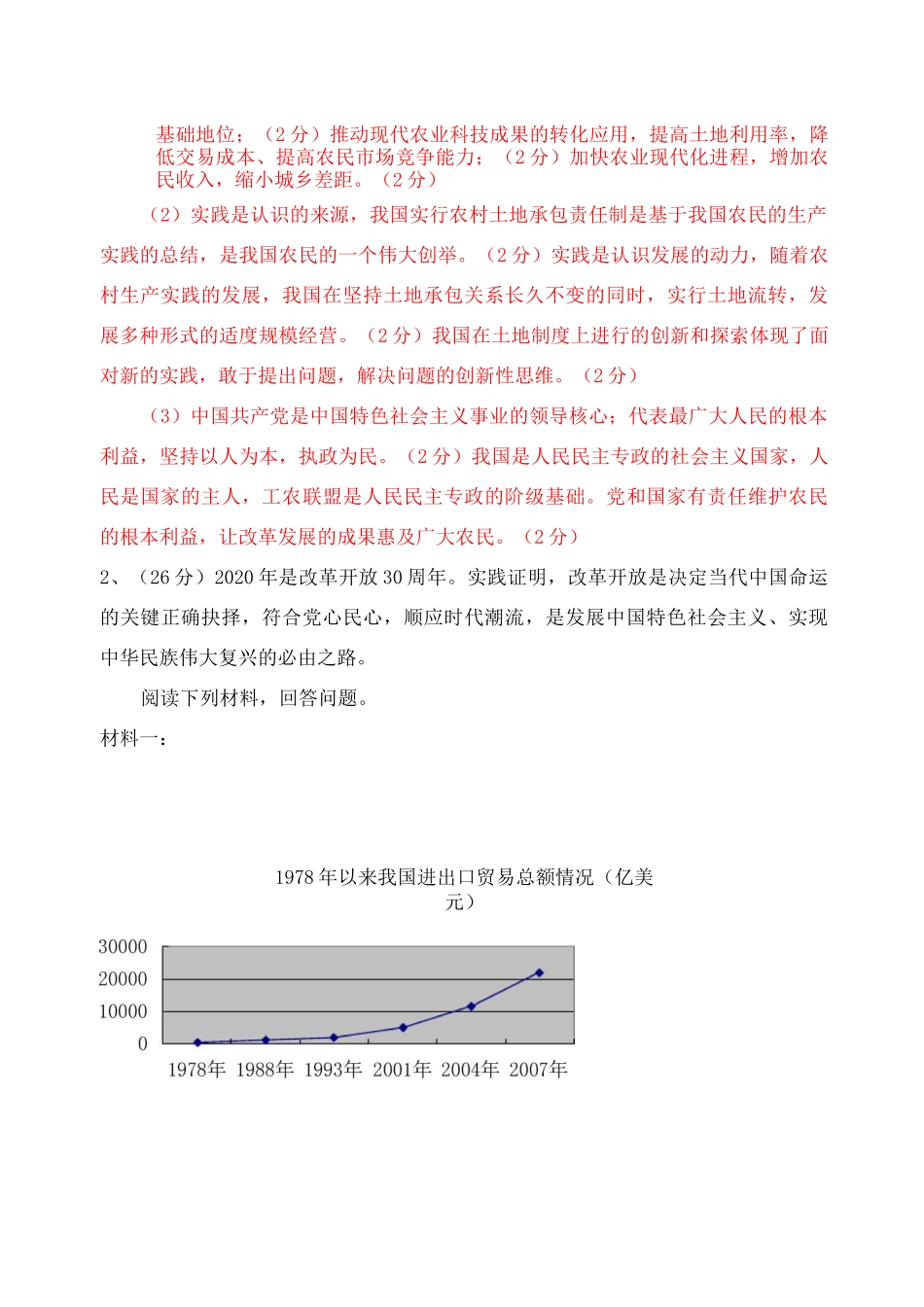 2020届高考政治主观题精选(一)_第2页