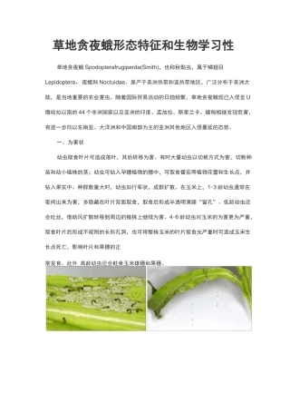 (完整版)草地贪夜蛾形态特征和生物学习性