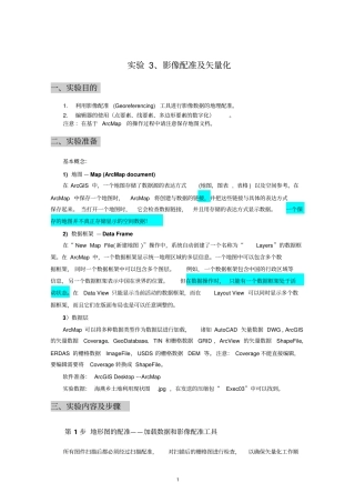 试验3、影像配准及矢量化讲解