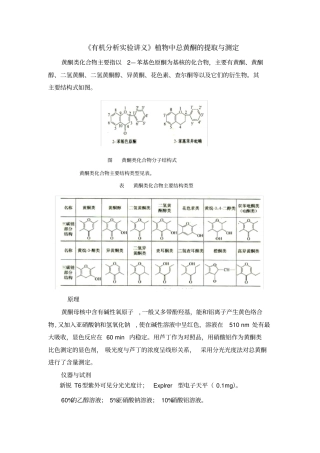 试验——总黄酮含量的测定