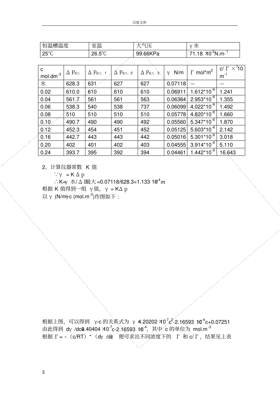 试验七-最大气泡压力法测定溶液的表面张力_第3页