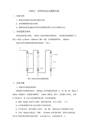 试验十活性炭动态吸附试验装置