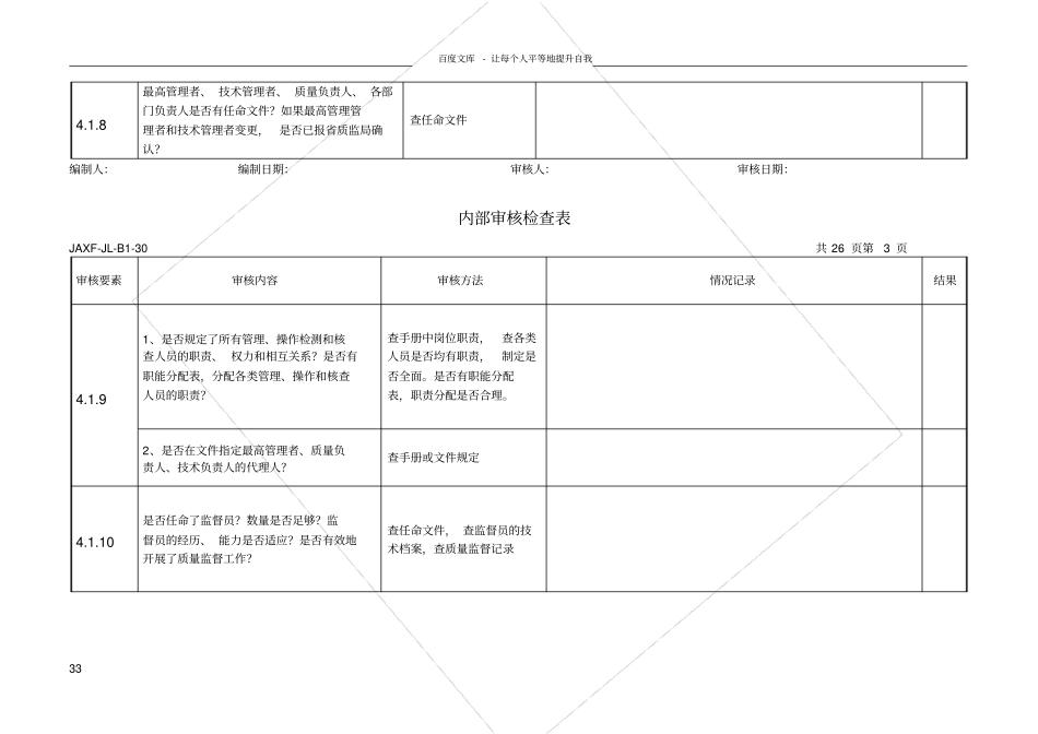 试验室内部审核检查表按评审准则_第3页