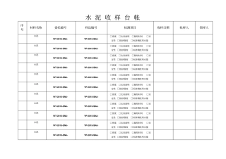 试验室收样台帐讲解