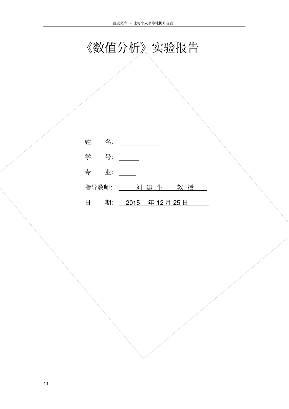 试验报告—数值分析_第1页