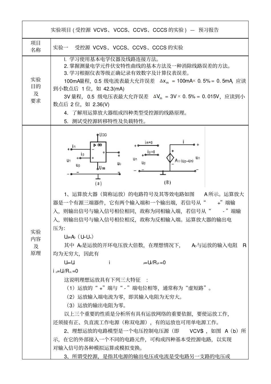 试验报告受控源讲解_第3页